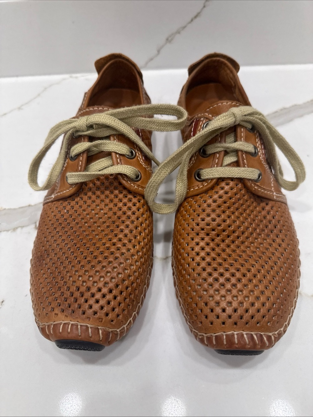 Pikolinos Jerez Brown Perf Walking Shoes Sz 41 7.5-8 US